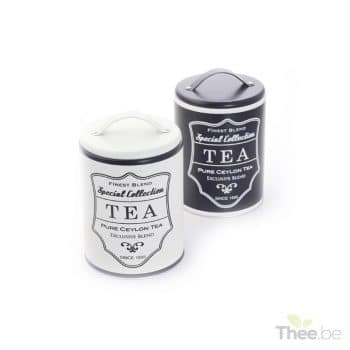 Set ronde theeblikken om losse thee in te bewaren. Set theeblikken TEA (2 stuks) - Thee.be