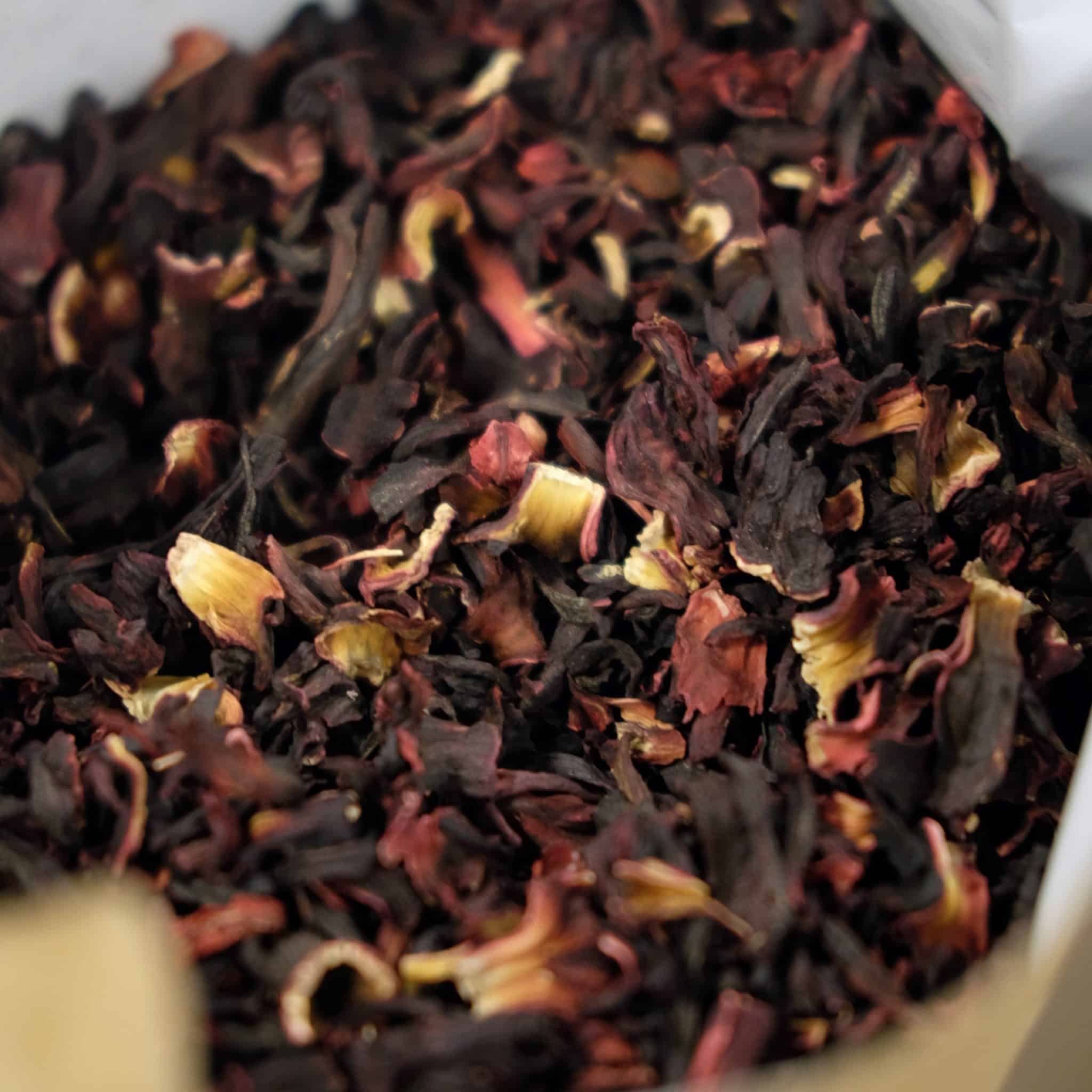 Vibrant rode Pure Hibiscus van Thee.be