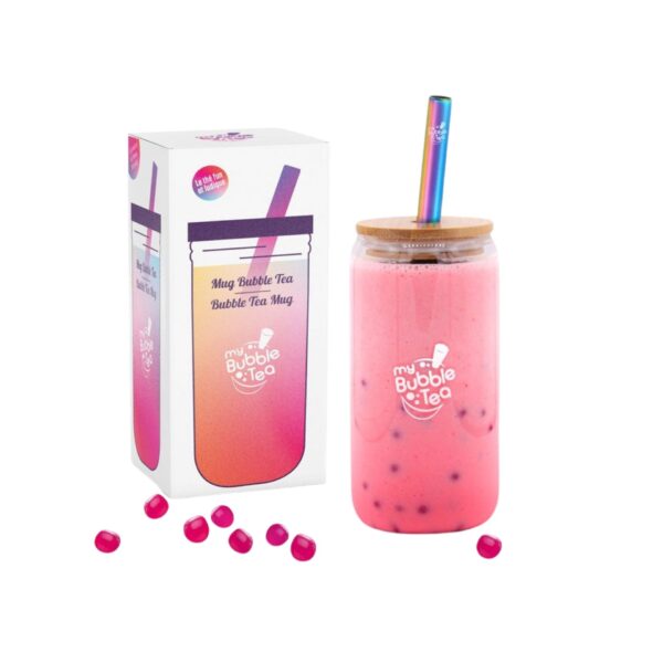 Bubble tea beker met rietje