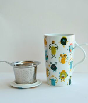 400ml theetas met filter little monsters