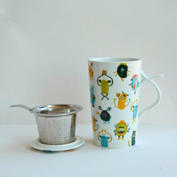 400ml theetas met filter little monsters