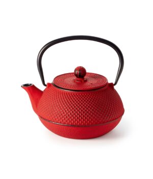 Koshaku gietijzeren theepot rood