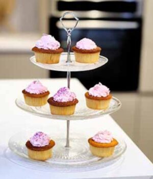 Afternoon tea etagère glas foto
