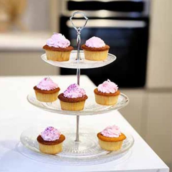Afternoon tea etagère glas foto