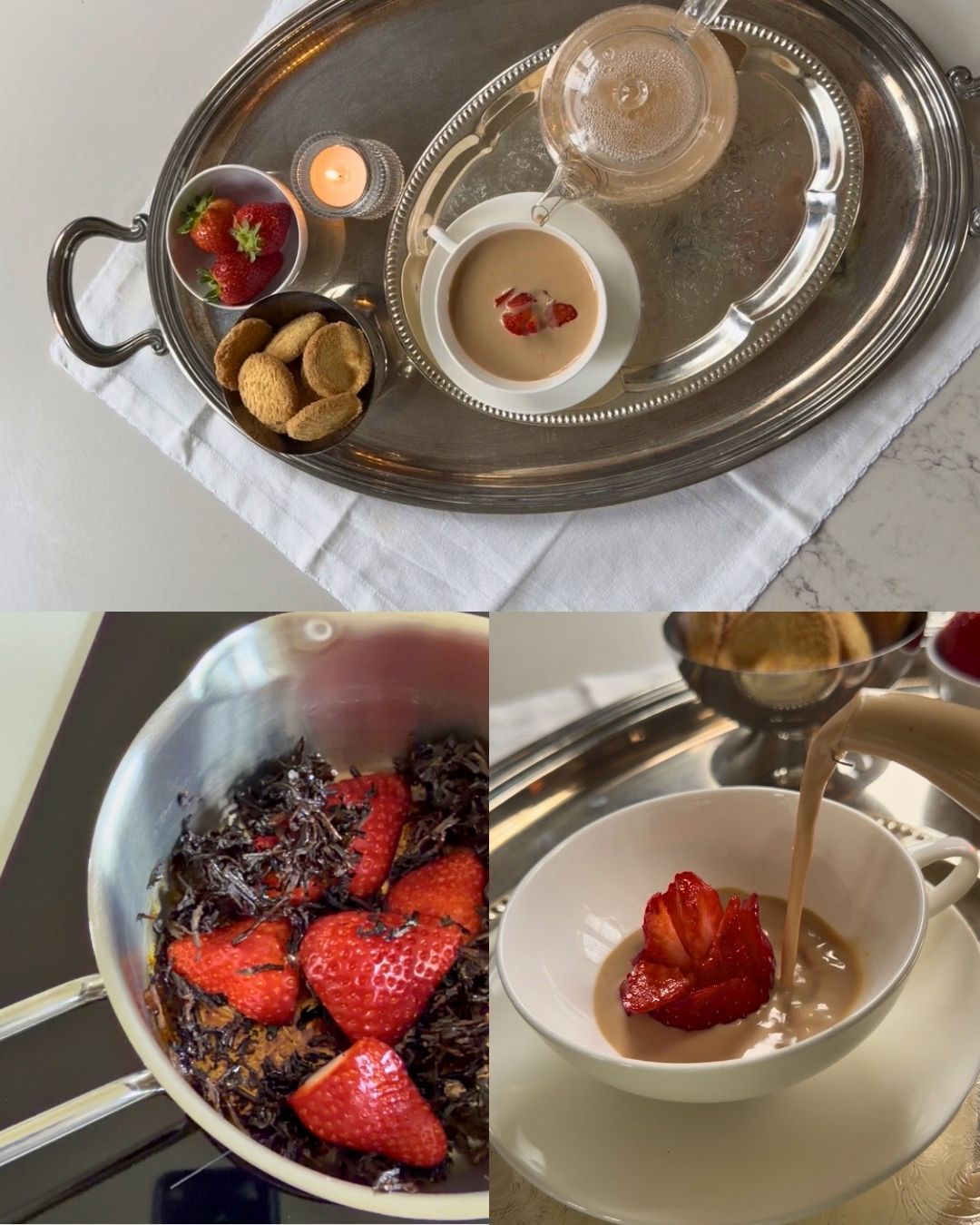 aardbei melk thee recept